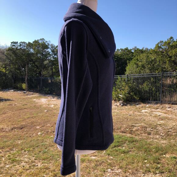 Old Navy Activewear Wrap Neck Jacket Size X-Small Blue Fleece Casual Winter - Picture 2 of 16